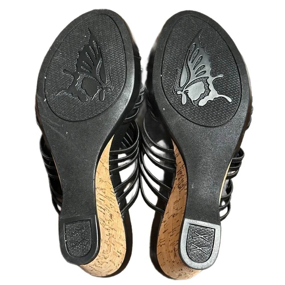 Women’s Naturalizer Black Slip On 2” Wedge Sandals - Size 8.5M - NWOT